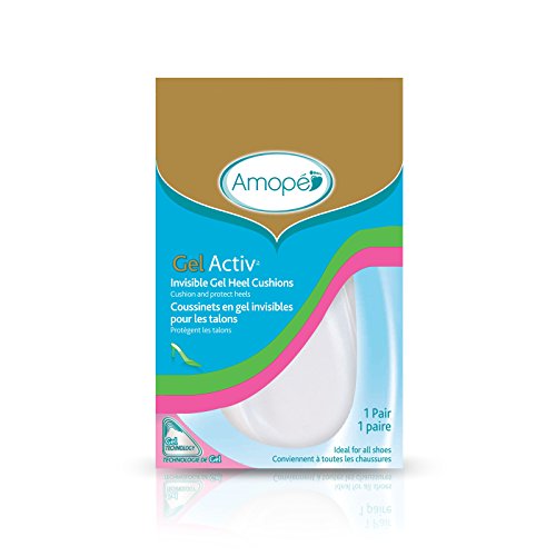 Amope GelActiv Invisible Gel Heel Cushions Insoles for Women, 1 pair, Size 5-10