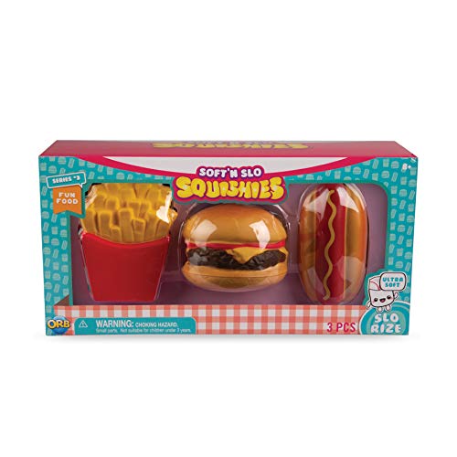 ORB Soft'n Slo Squishies Fun Food Variety Box - Cute Fidget & Sensory Toys for Boys & Girls. Best Gift for Kids!, 54267