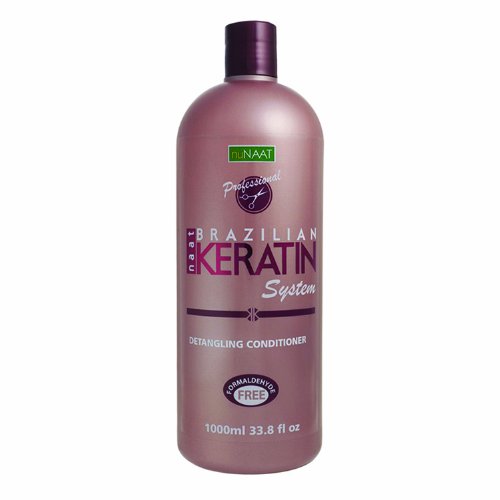 Nunaat Brazilian Keratin System Detangling Conditioner, 33 Ounce