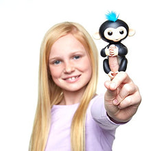 Load image into Gallery viewer, Fingerlings - Interactive Baby Monkey - Finn (Black with Blue Hair) By WowWee
