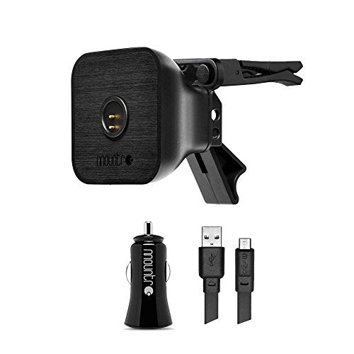 Mountr AirVent Mount and Charger for Samsung Galaxy S4/S3, iPhone 4/4s - Retail Packaging - Black - Realmdrop Shop