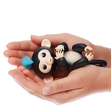 Load image into Gallery viewer, Fingerlings - Interactive Baby Monkey - Finn (Black with Blue Hair) By WowWee
