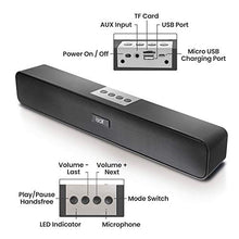 Load image into Gallery viewer, IJOY Ledge 20W Mini Bluetooth Sound Bar, Wired and Wireless Home Theater Audio for Cell Phone/Tablet/Projector
