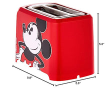 Load image into Gallery viewer, Disney DCM-21 Mickey Mouse 2 Slice Toaster, Red/Black, 1
