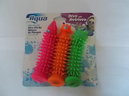 Aqua LEISURE AQT2458 Squiggles Dive Sticks (Sand Filled) Toy