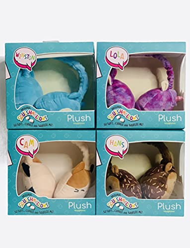 KellyToy Squishmallows Plush Headphones Cam, Winston, Hans, Lola for Adults, Children, Toddlers