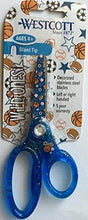 Load image into Gallery viewer, Westcott Wild Ones Blunt-tipped Glitter Scissors, Blue
