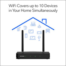 Load image into Gallery viewer, NETGEAR Dual Band WiFi Router (R6020) – AC750 Wireless Speed (Up to 750Mbps), Coverage up to 750 sq. ft., 10 Devices, 4 x Fast Ethernet Ports
