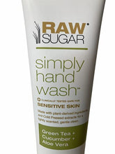 Load image into Gallery viewer, Raw Sugar Simply Hand Wash Sensitive Skin Green Tea Cucumber Aloe Vera
