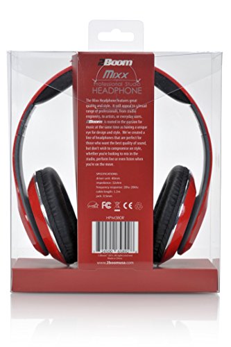 Back of the 2Boom Mixx headphone pack with specs and description