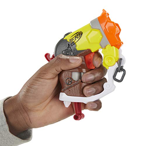 Hand gripping the small Roadhog blaster with its chain detail