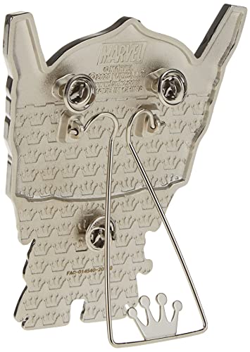 Back of the thunder god pin with three clutch posts and a fold-out stand
