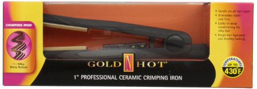 Gold N' Hot GH3010 Professional Ceramic Crimping Iron, 1 Inch GH3010