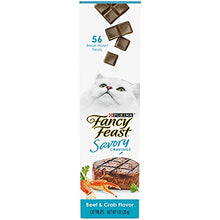 Load image into Gallery viewer, Purina Fancy Feast Limited Ingredient Savory Cravings Beef &amp; Crab Flavor Cat Treats, 1 oz.
