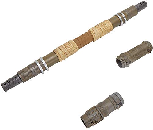 Rey's tan and brown wrapped staff with two detachable end pieces