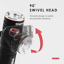 Load image into Gallery viewer, NEBO SWYVEL 1000-Lumen Rechargeable Flashlight: Compact Rechargeable EDC lighthas a90 Degree Rotating Swivel Head; 5 Light Modes; Smart Power Control - 6907 , Black
