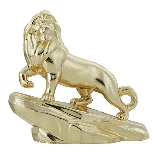 Gold Mufasa token standing on Pride Rock from Monopoly The Lion King