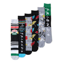 Load image into Gallery viewer, Hyp Friends TV Show Mens and Womens Novelty Socks - 6 Pack Casual Crew Socks Set, Shoe Size 8-12
