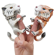 Load image into Gallery viewer, WowWee Untamed Sabre Tooth Tiger by Fingerlings – Silvertooth (Silver) – Interactive Collectible Toy
