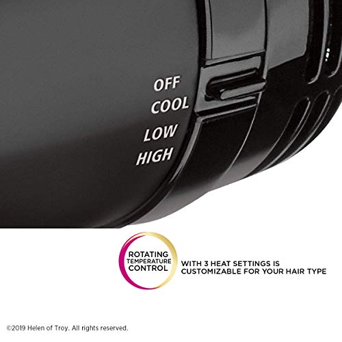 Close-up of the off, cool, low, high switch on the Gold N Hot dryer brush