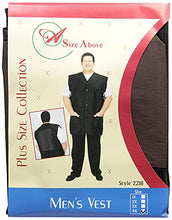 Load image into Gallery viewer, A Size Above Big &amp; Tall Vented Mesh Back Barber Vest, Chocolate Brown, 4X
