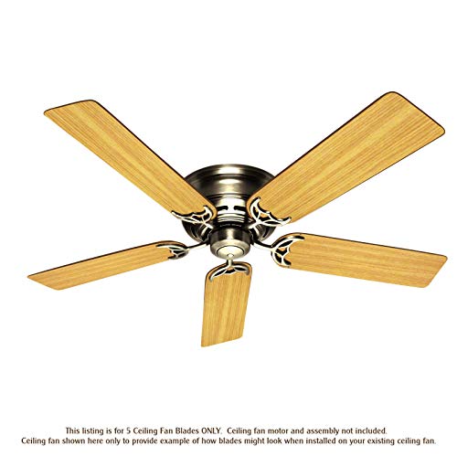 Replacement Blades for 52" Ceiling Fan Pecan/Teak Reversible 5-pack AirWin 236-B01