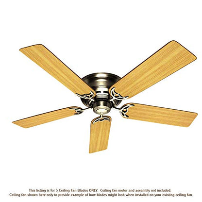 Replacement Blades for 52" Ceiling Fan Pecan/Teak Reversible 5-pack AirWin 236-B01