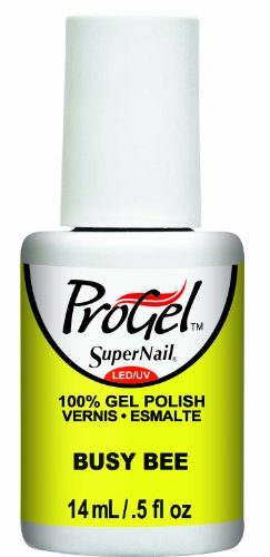 Bottle of bright lemon yellow ProGel gel polish, 14 ml