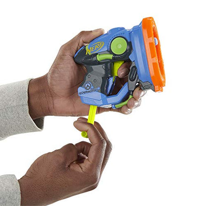 NERF Microshots Overwatch Lucio Blaster -- Includes 2 Official Elite Darts -- for Kids, Teens, Adults