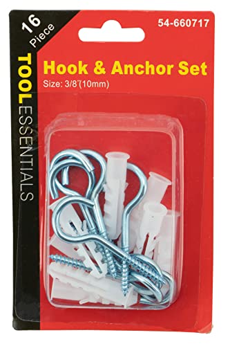 16Pc Hook & Anchor Set
