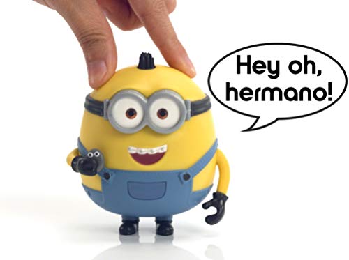 Hand pressing down on the Otto figure's head as it says Hey oh, hermano!
