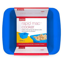 Load image into Gallery viewer, Rapid Mac Cooker | Microwave Macaroni &amp; Cheese in 5 Minutes | Perfect for Dorm, Small Kitchen or Office | Dishwasher-Safe, Microwaveable, BPA-Free (Blue, 1-Pack)
