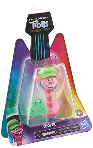 Trolls DreamWorks World Tour Cooper, Collectible Doll with Boombox Accessory and Hat, Toy Figure Inspired by The Movie World Tour
