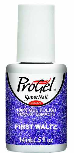 Bottle of lavender purple chunky glitter ProGel gel polish, 14 ml