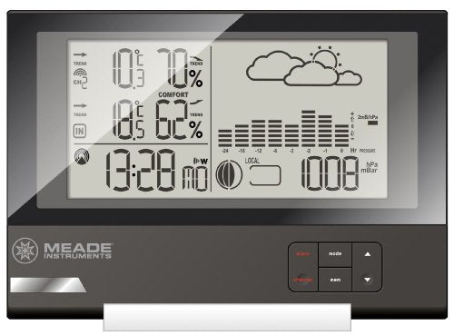 Meade Instruments TE636W Slim Line Personal Weather Station with Atomic Clock