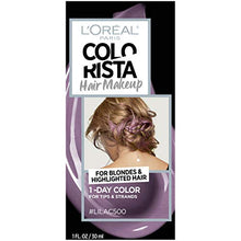 Load image into Gallery viewer, L&#39;oreal Paris Hair Color Colorista Makeup 1-day for Blondes, Lilac500, 1 Fluid Ounce
