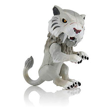 Load image into Gallery viewer, WowWee Untamed Sabre Tooth Tiger by Fingerlings – Silvertooth (Silver) – Interactive Collectible Toy
