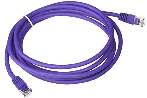 Monoprice 102144 Cat5e Ethernet Patch Cable - Network Internet Cord - RJ45, Stranded, 350Mhz, UTP, Pure Bare Copper Wire, 24AWG, 7ft, Purple