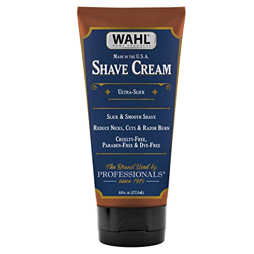 WAHL Shave Cream with Essential Oils for Grooming Sensitive Skin & Reducing Nicks, Cuts, & Razor Burn, Manuka, Meadowfoam Seed, Clove, & Moringa Oil – Model 805608