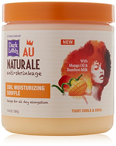 SoftSheen-Carson Dark and Lovely Au Naturale Curly Hair Products, Coil Moisturizing Souffle, Mango Oil & Bamboo Milk, Defines and Softens Tight Curls, Paraben Free, 14.4 oz