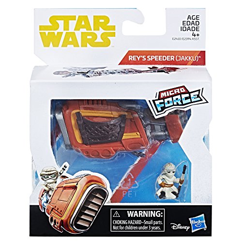 Star Wars Micro Force Rey's Speeder Jakku in a window box