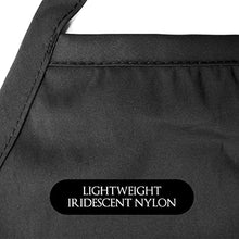 Load image into Gallery viewer, Betty Dain Ultimate Salon Stylist Apron, Lightweight Iridescent Nylon, Two Lower Pockets with Zippered Bottoms, Adjustable Snap Neck Closure, Waist Ties Worn Front or Back, Machine Washable, Black
