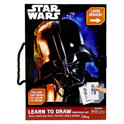 Learn to draw portfolio set with a black-helmeted villain on the cover