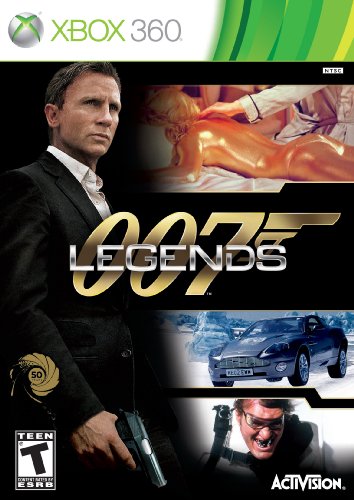 Xbox 360 game cover with a spy in a dark suit and scenes from classic films