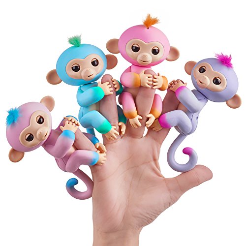 Fingerlings 2Tone Monkey - Charlie (Blue with Green Accents) - Interactive Baby Pet