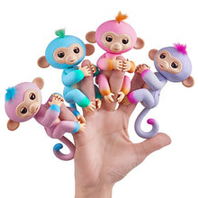 Load image into Gallery viewer, Fingerlings 2Tone Monkey - Charlie (Blue with Green Accents) - Interactive Baby Pet
