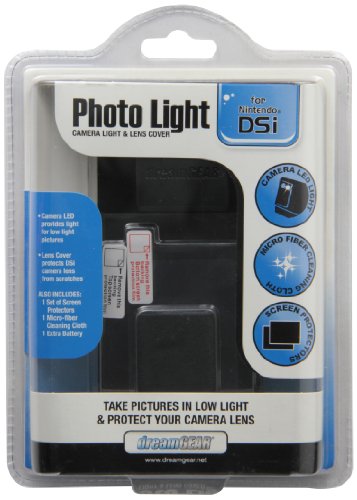dreamGEAR Photo Light camera light and lens cover for Nintendo DSi in blister pack