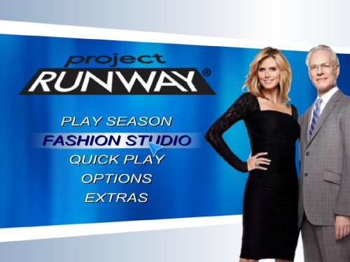 Main menu with play season, fashion studio and quick play beside two hosts