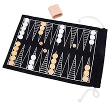 Load image into Gallery viewer, West Emory 811067011966 Backgammon/ Checkers Board Game Travel Set, Black, White
