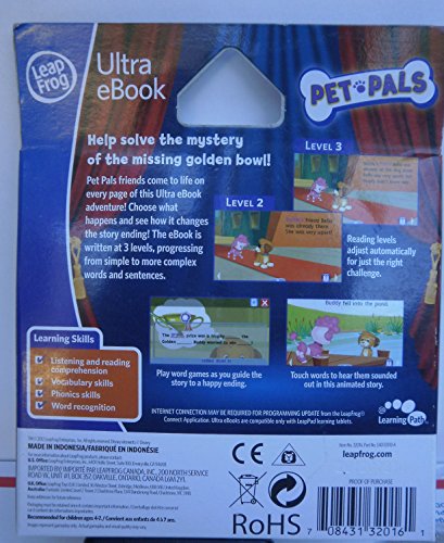 Back of the Pet Pals eBook box: solve the mystery of the missing golden bowl